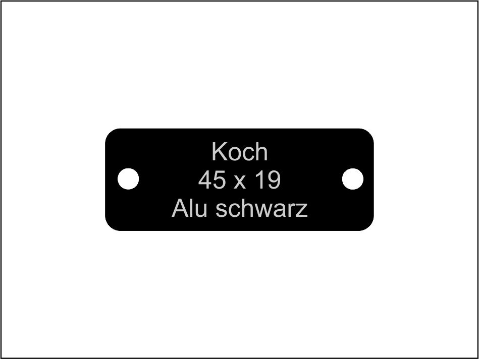 Sonnerieschild<br> Koch schwarz
